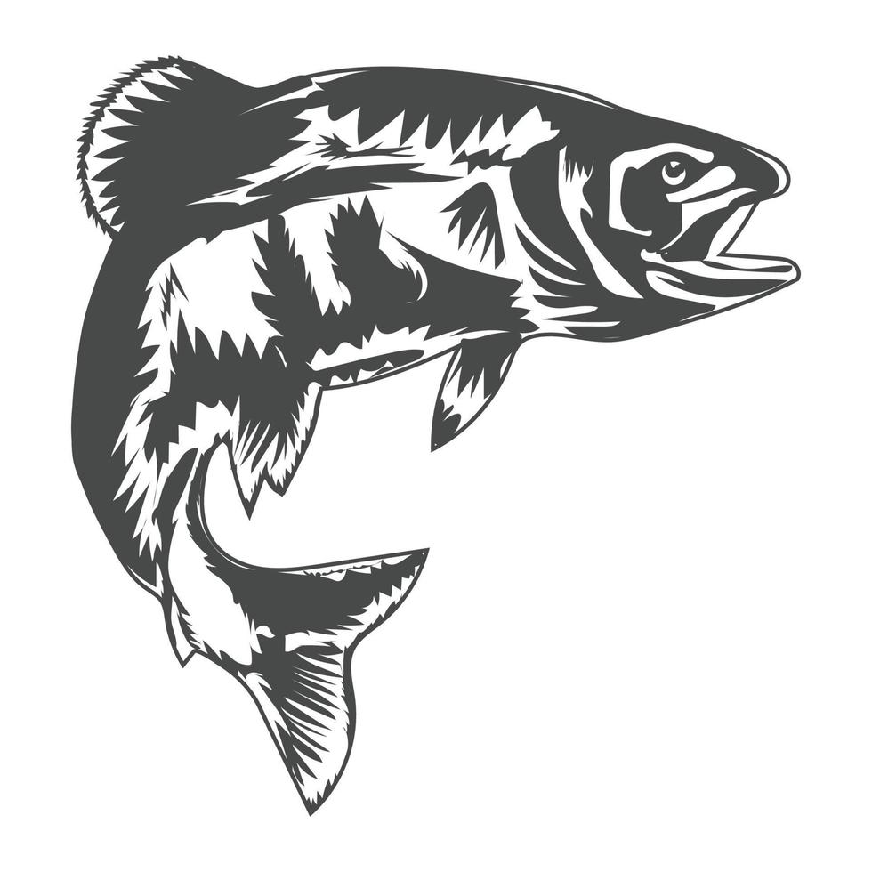 Fishing theme vector illustration.