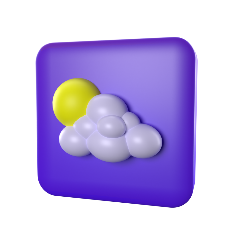 3D icon weather social media isolated png