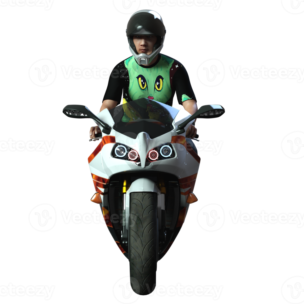 Rider isolated 3d rendering png