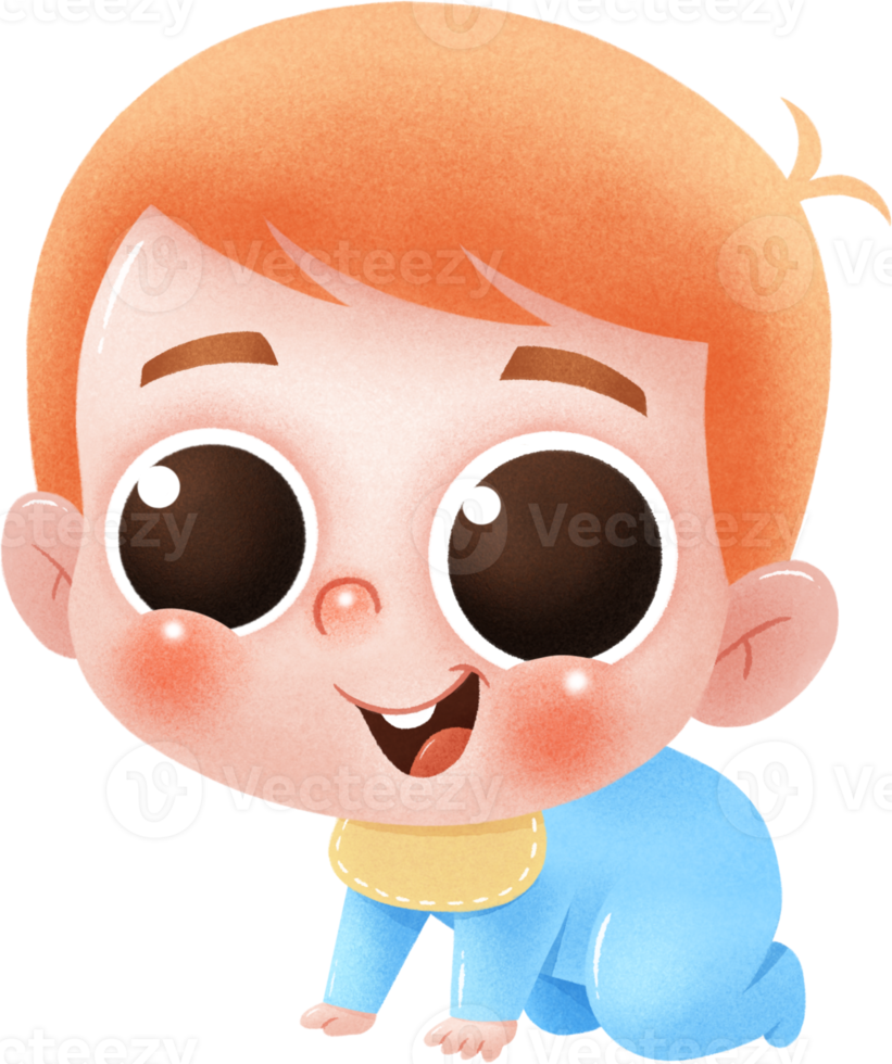 Cartoon Baby character. Cute baby. png