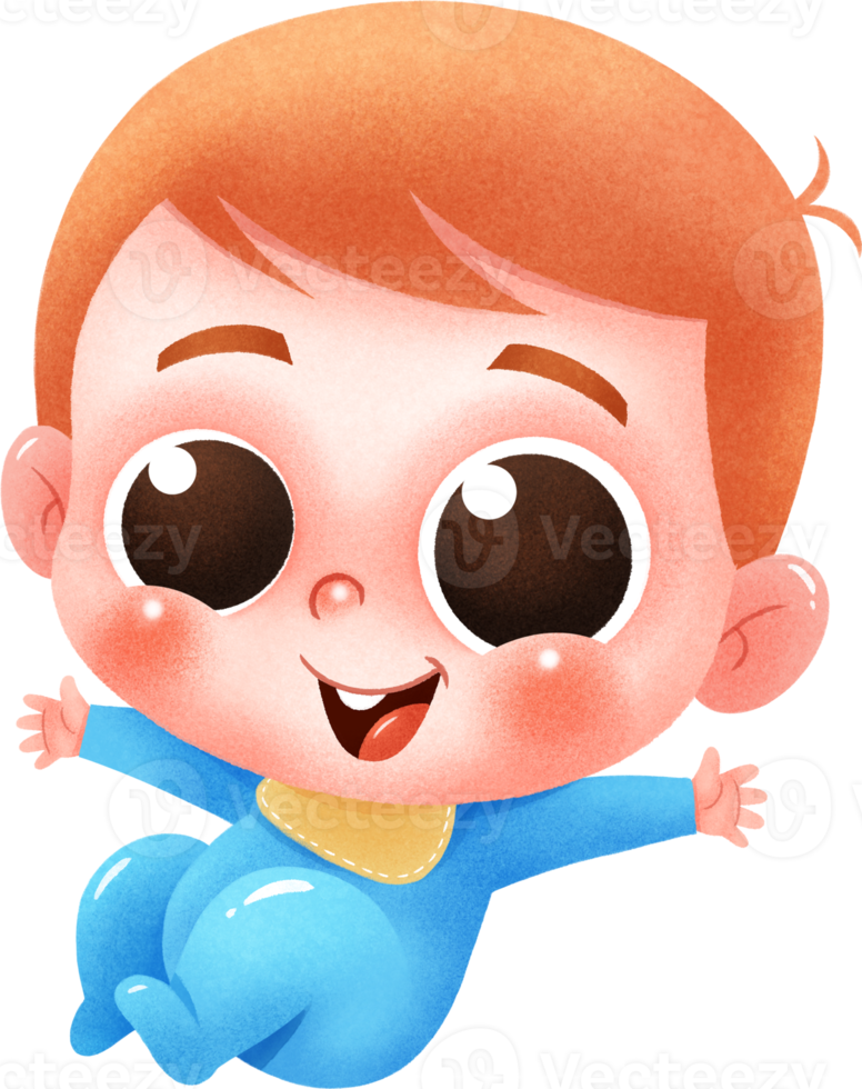 Cartoon Baby character. Cute baby. png