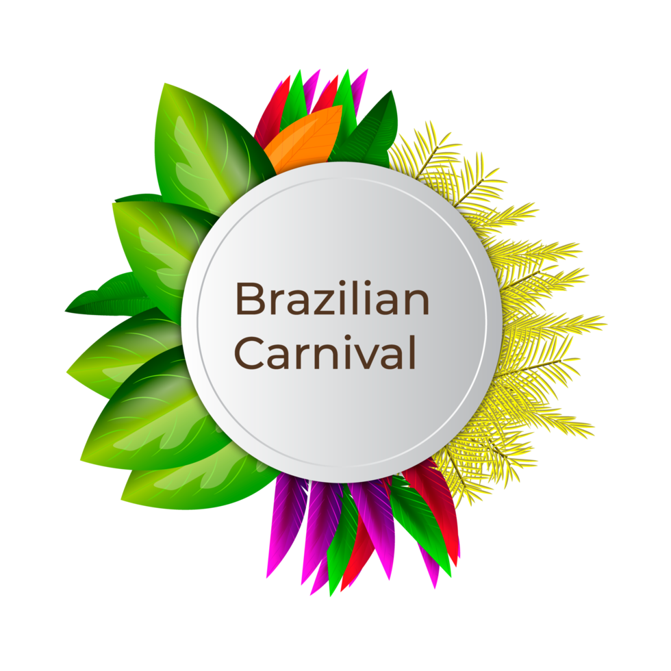 colorful brazilian carnival or mardi gras party banner png