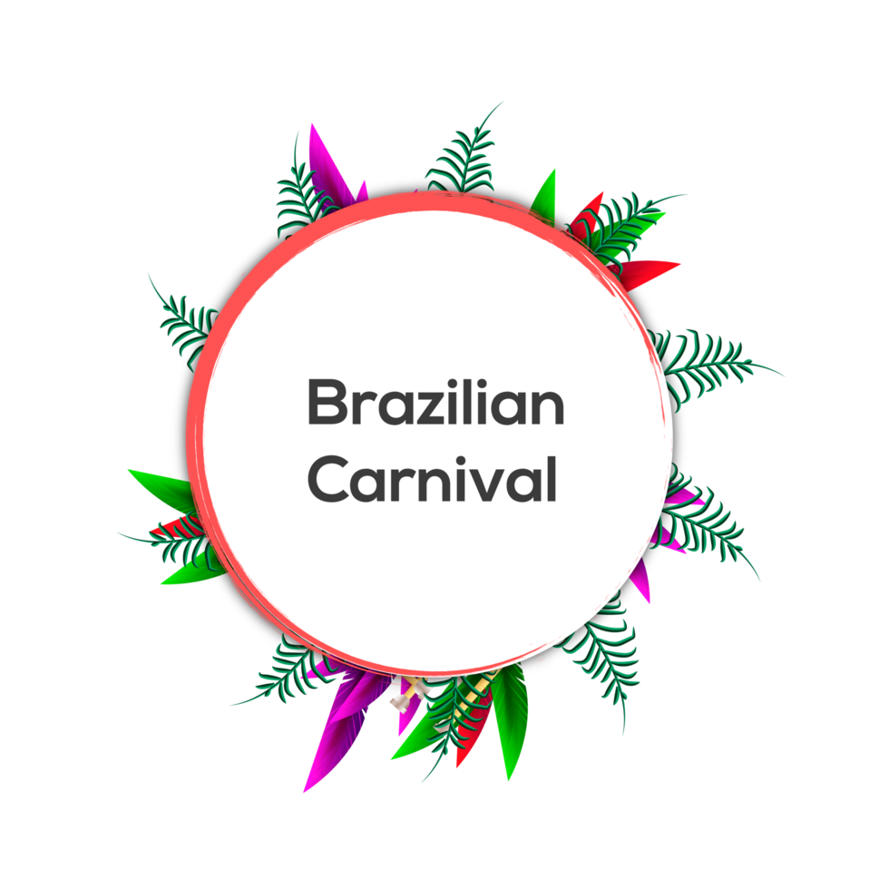 colorful brazilian carnival or mardi gras party banner png