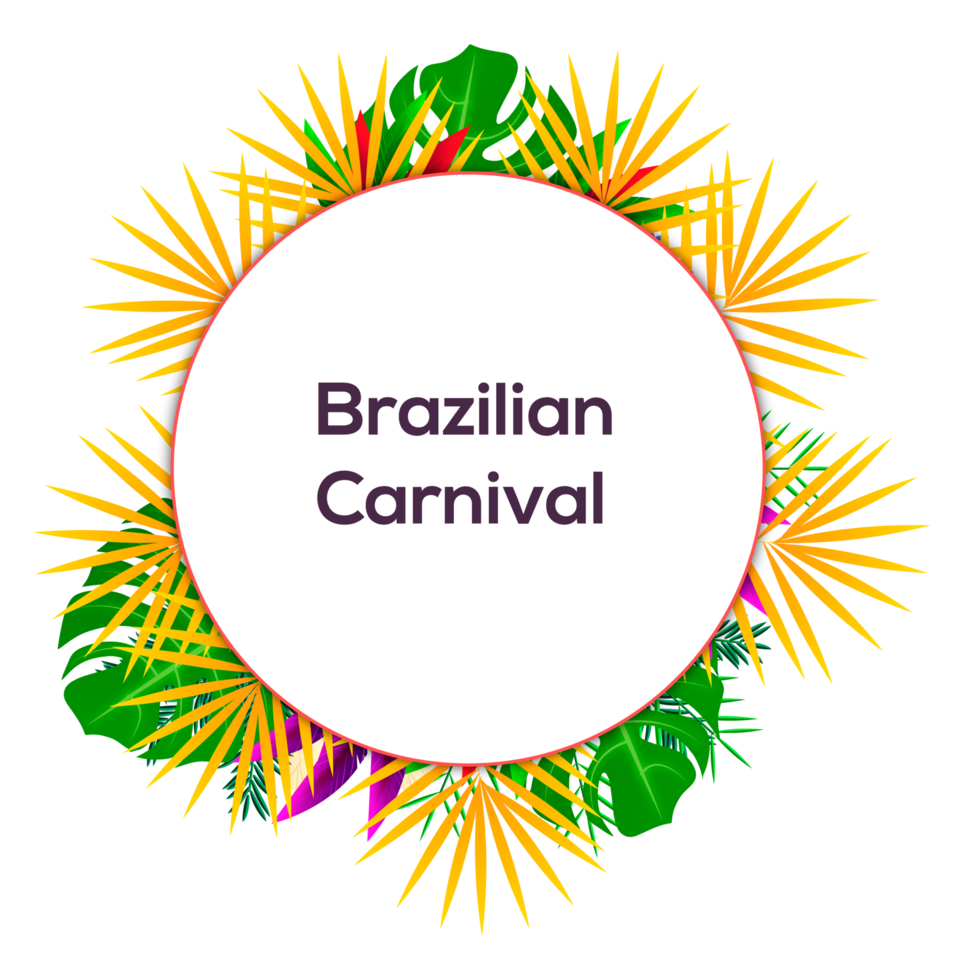 colorful brazilian carnival or mardi gras party banner png