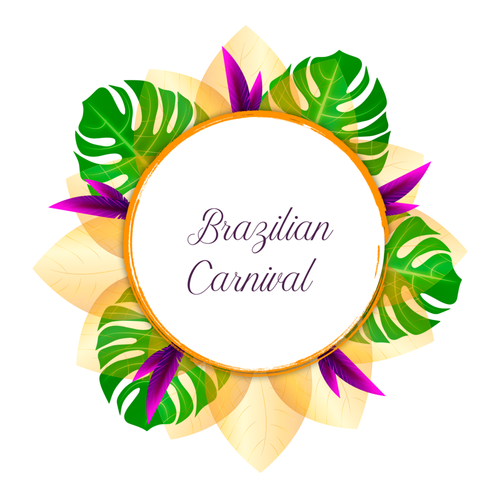 colorful brazilian carnival or mardi gras party banner png