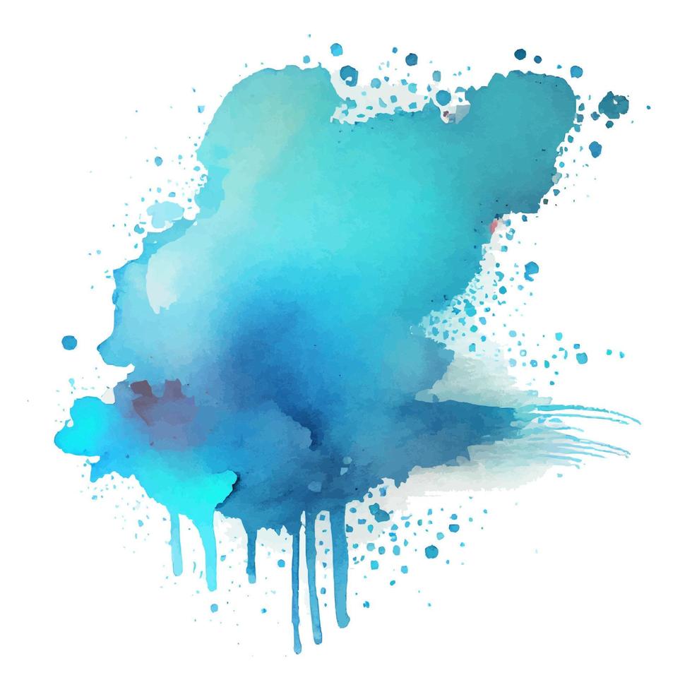 Blue Watercolor Paint Splash Isolated vector