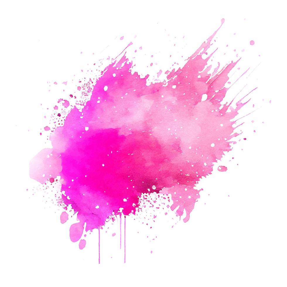 Pink Watercolor Paint Splash Isolated vector