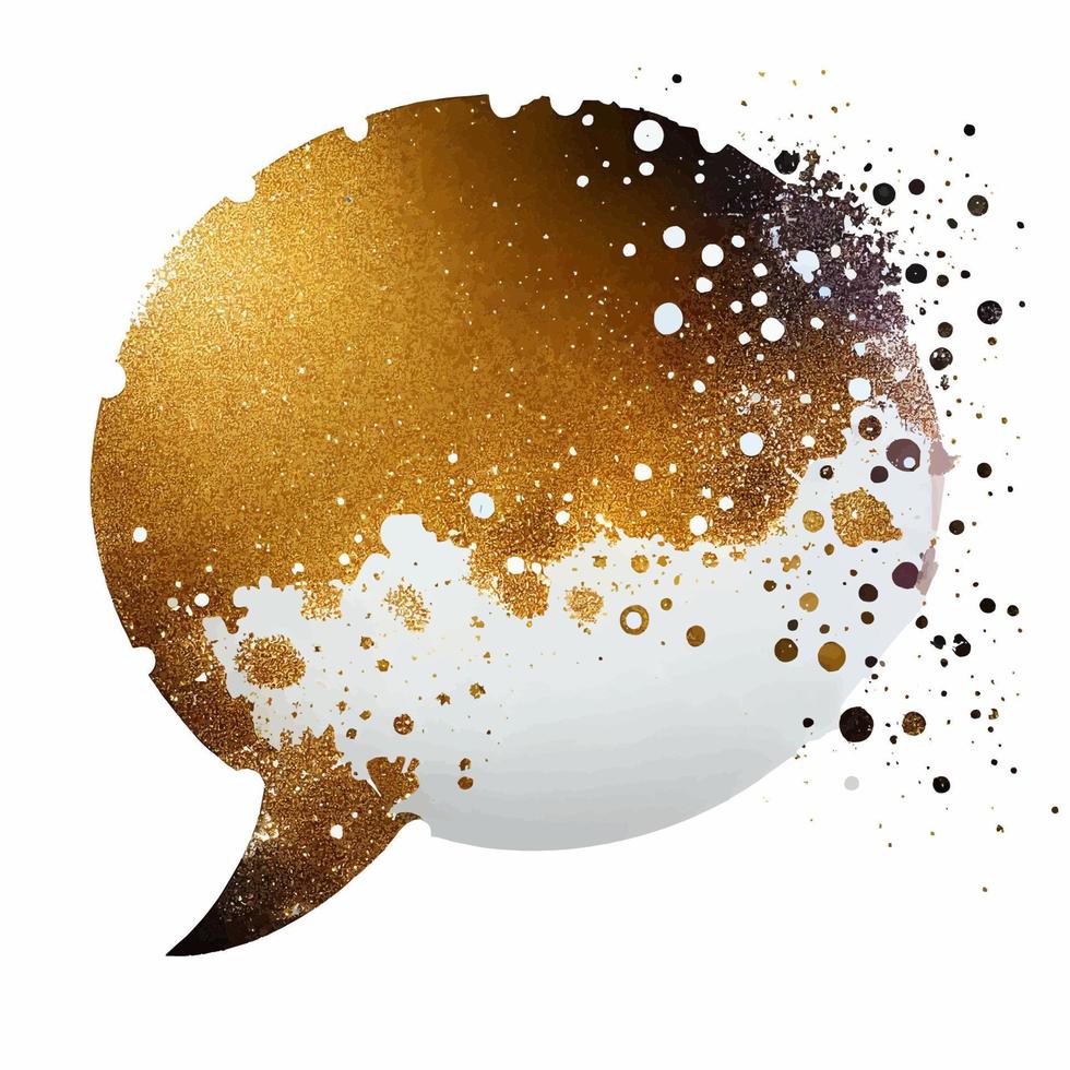 Golden Glitter Paint Splash Isolated vector