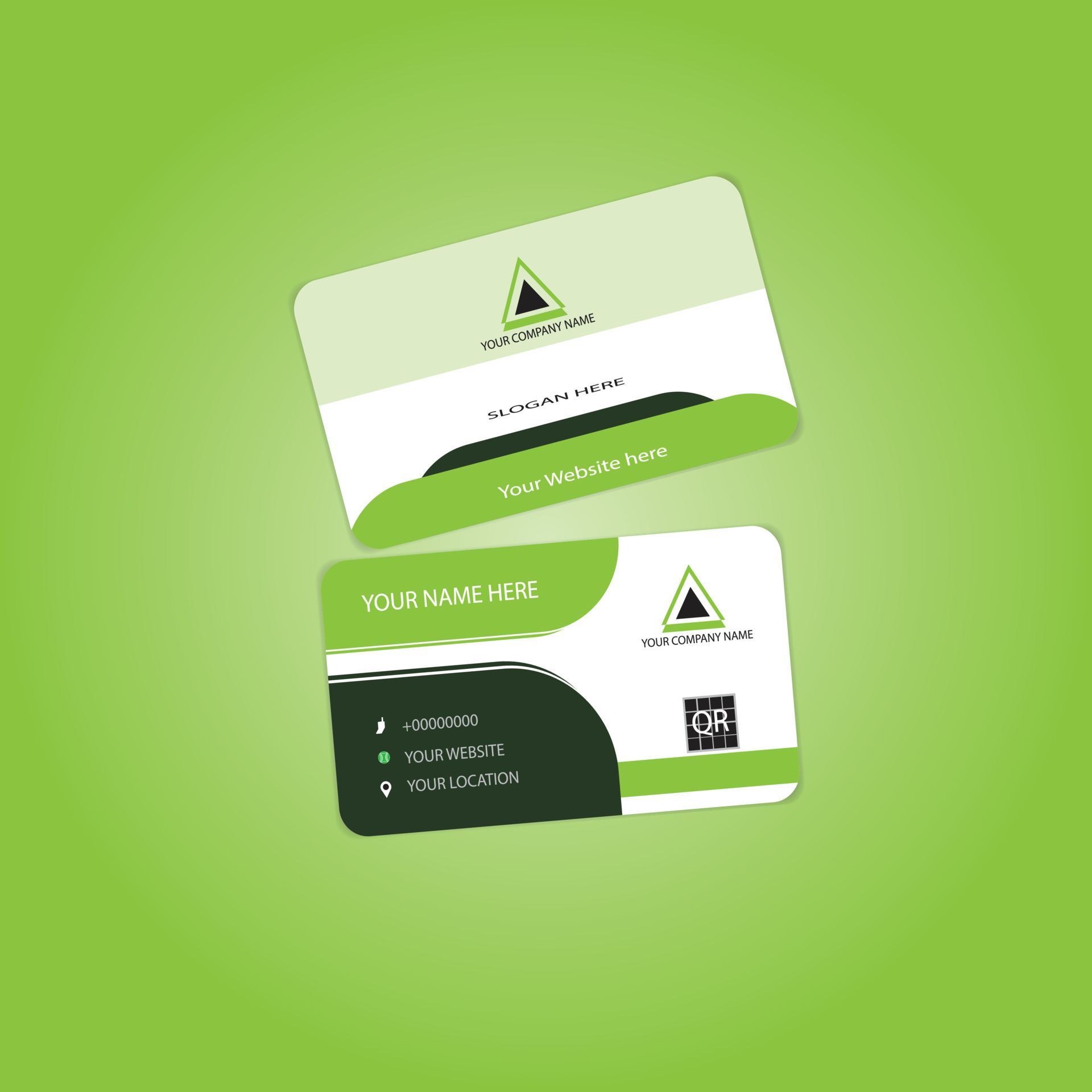 Corporate or Personal Visiting Card or Business Card Design Template