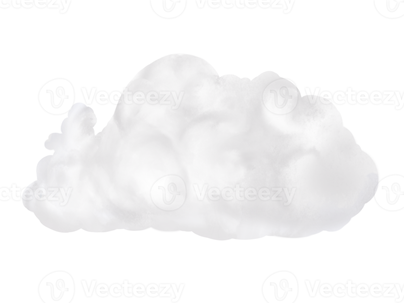 realistisch waterverf wolk geïsoleerd Aan transparantie achtergrond png