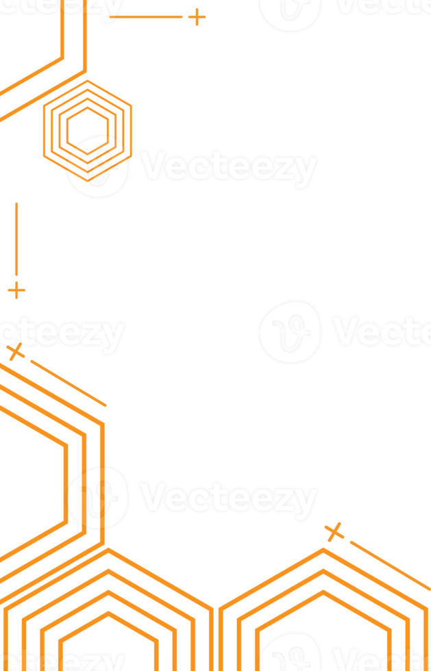 diseño geométrico moderno de forma hexagonal png