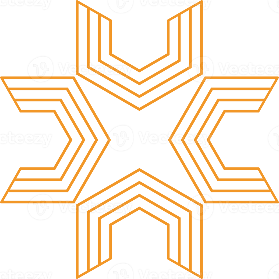 modern geometric hexagonal shape design png