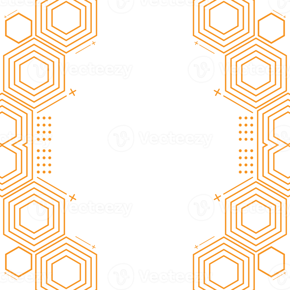 diseño geométrico moderno de forma hexagonal png