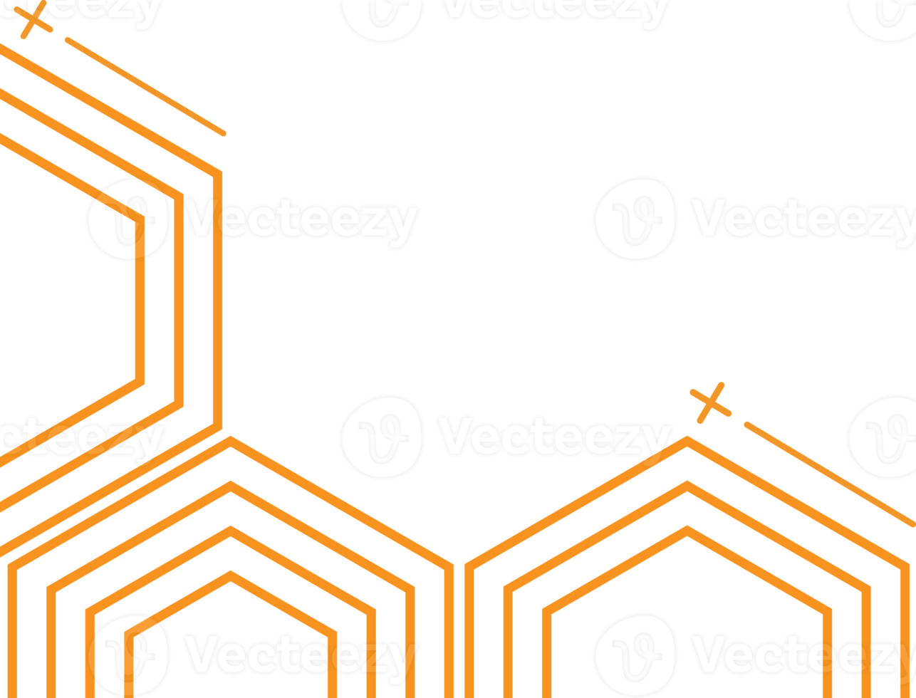 diseño geométrico moderno de forma hexagonal png