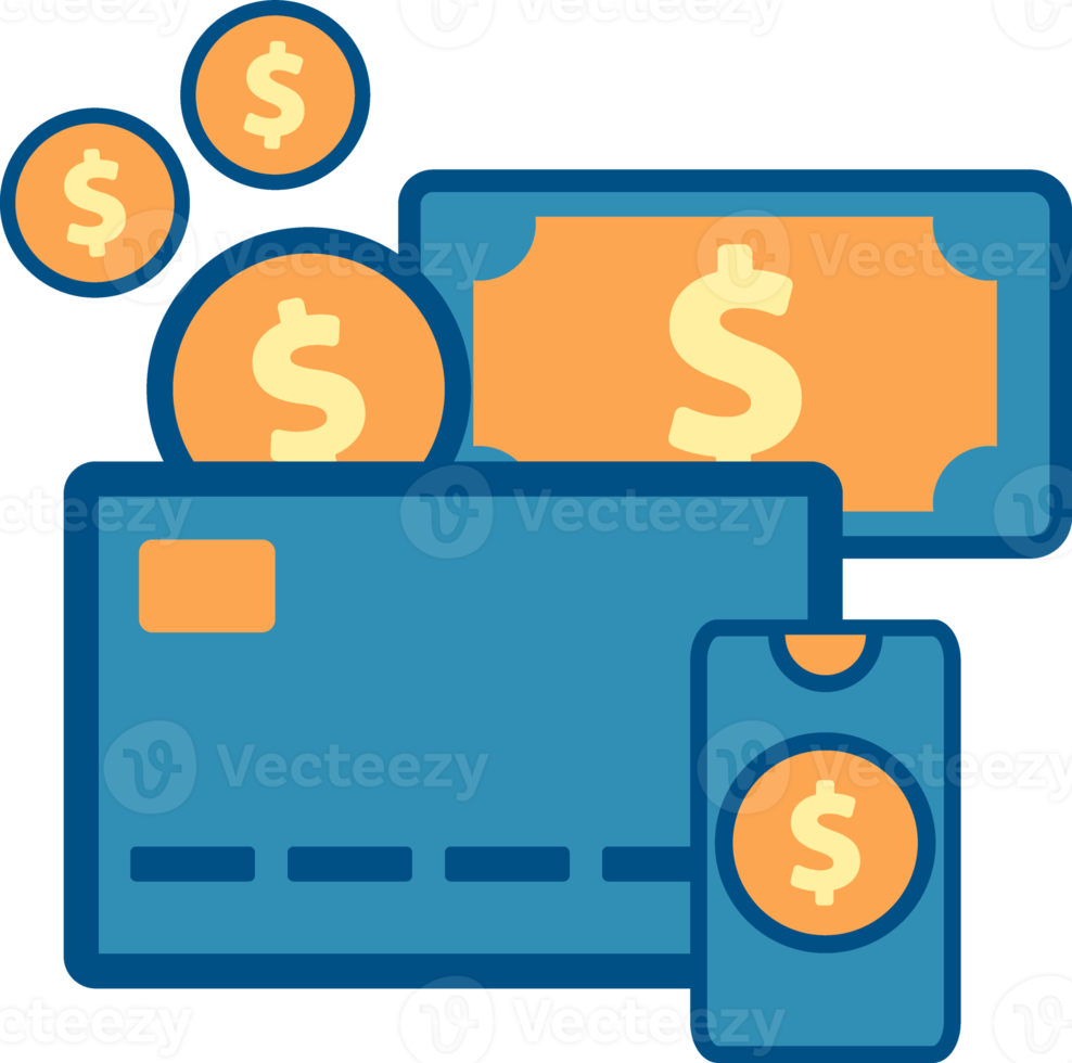 payment card flat design concept png