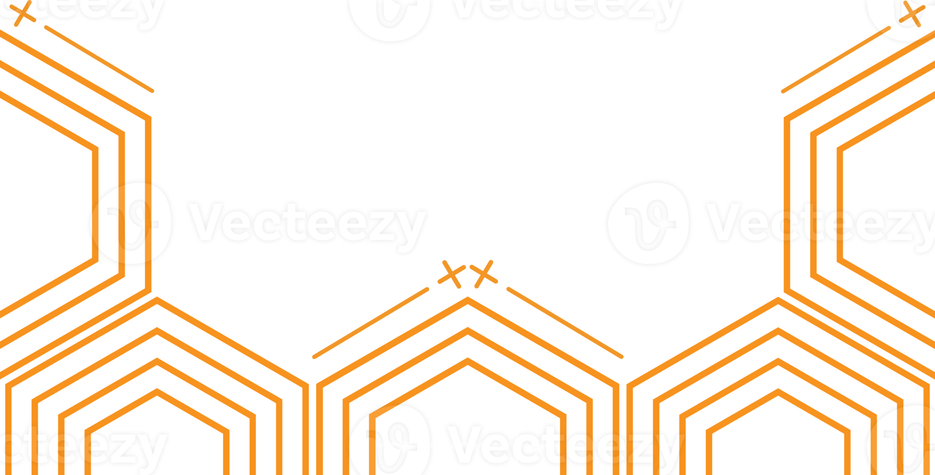 diseño geométrico moderno de forma hexagonal png