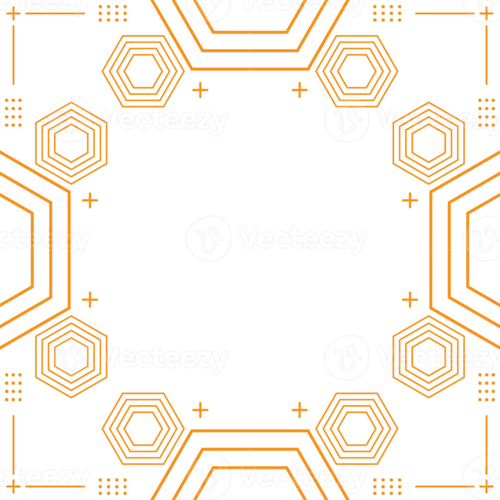 diseño geométrico moderno de forma hexagonal png