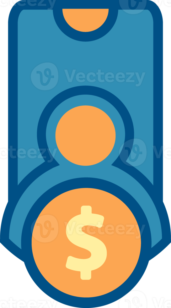 phone, user, and money. mobile payment design concept png