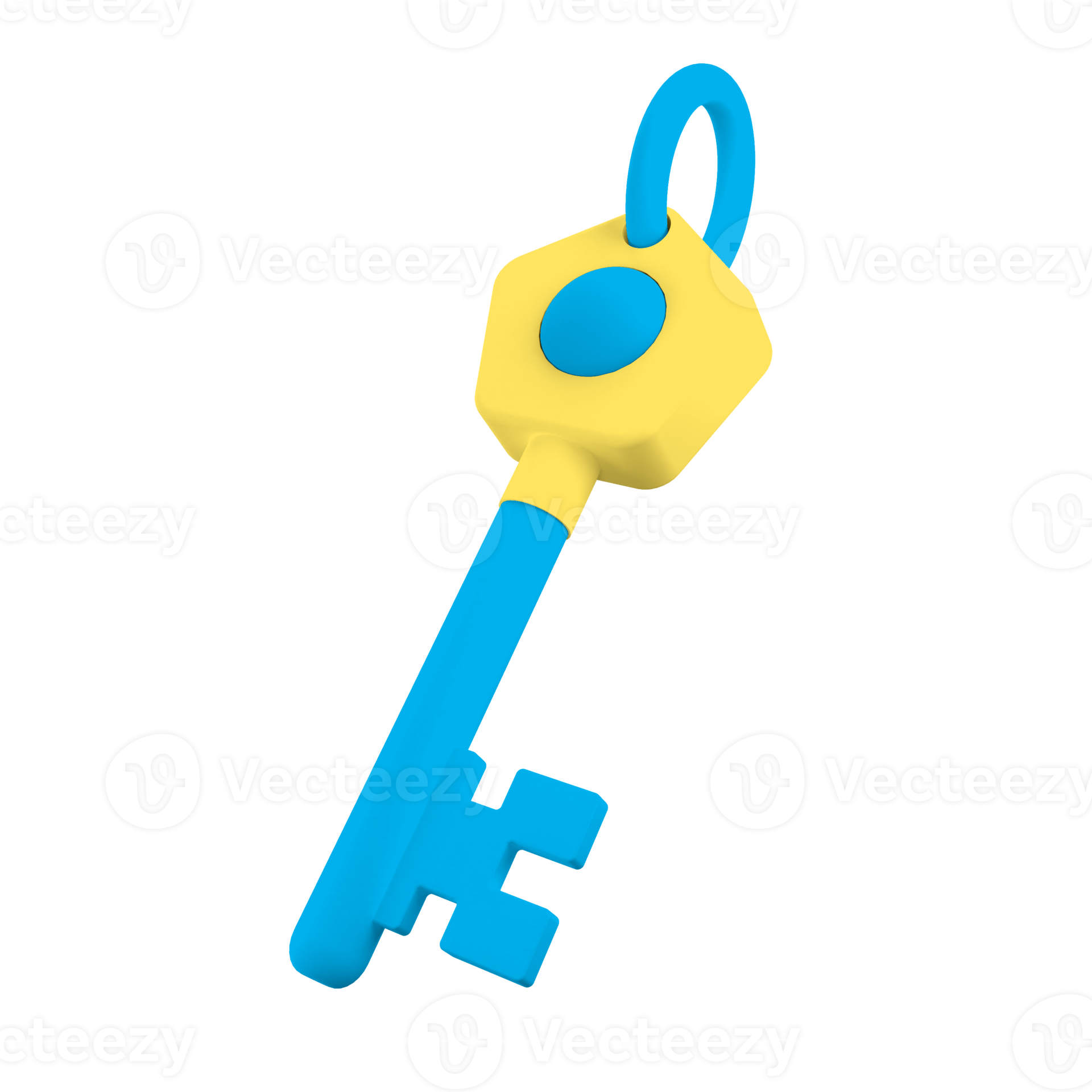 Key 3D rendering isolated on transparent background. Ui UX icon design ...