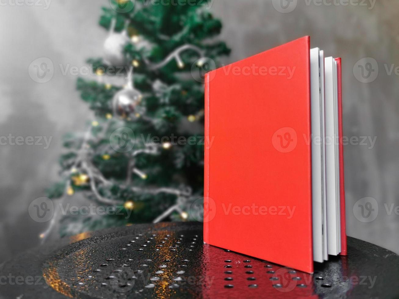 Mockup image red book photo