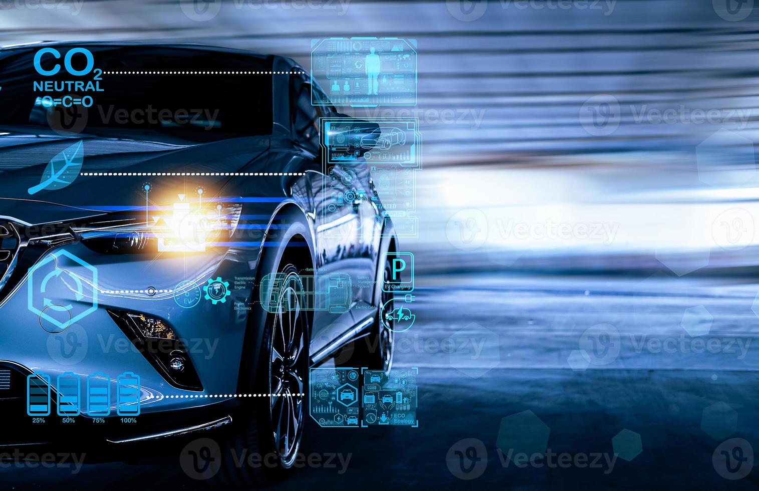 EV Car 2023 technology screen dashboard car tech happy new technology 2023. for transport automotive automobile industrial and car business car new year 2023 technology auto car image. photo
