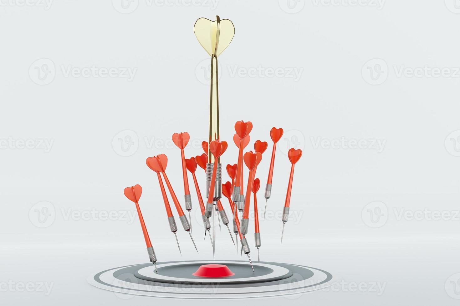 Darts target. Success Business Concept. Target hit in center by arrows, future technology Success Business Concept Target hit in center by arrow Darts target. Success Business Concept photo