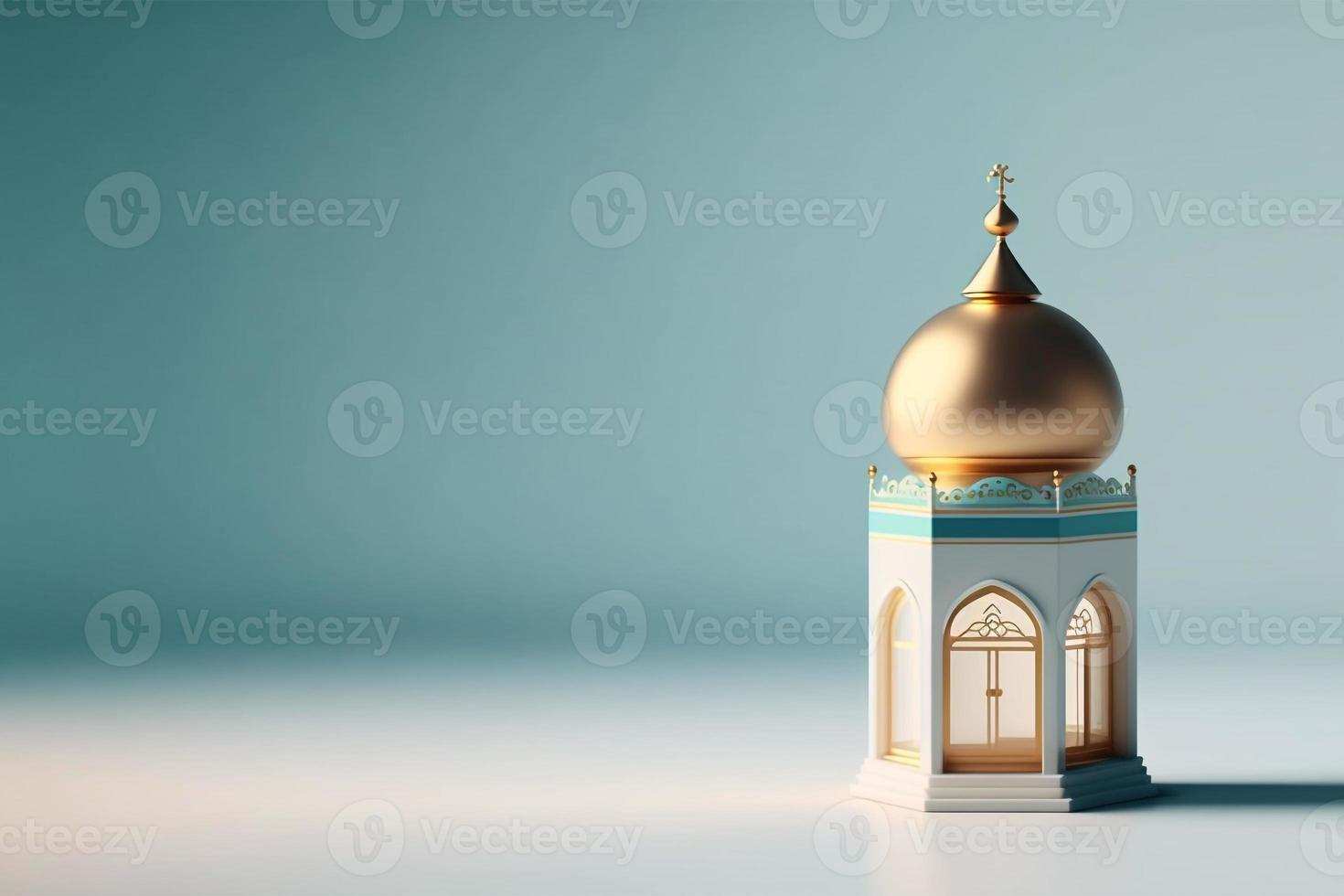 mini mosqe islamic 3d rendering background photo