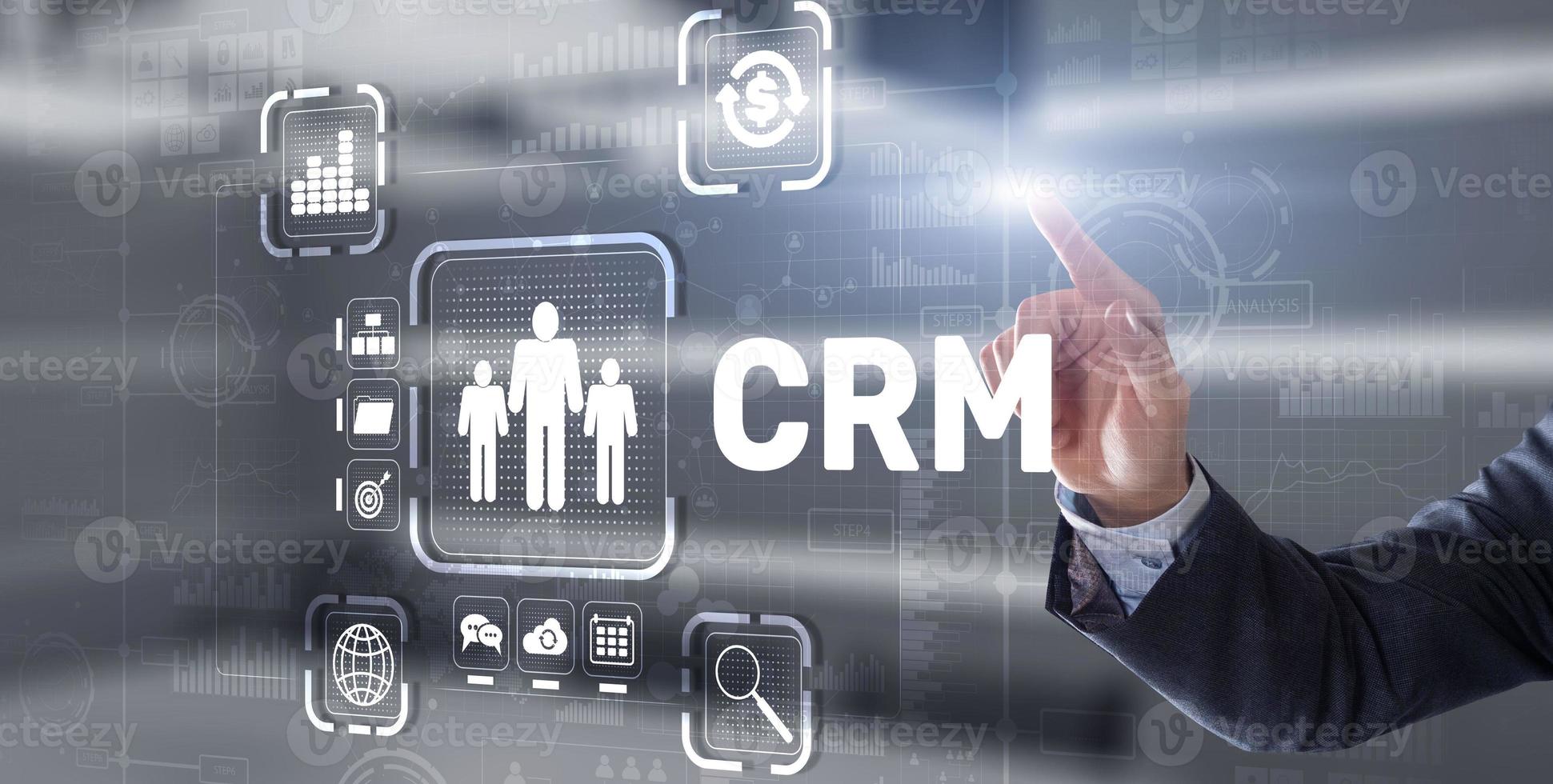 CRM Customer Relationship Management. Customer orientation concept photo