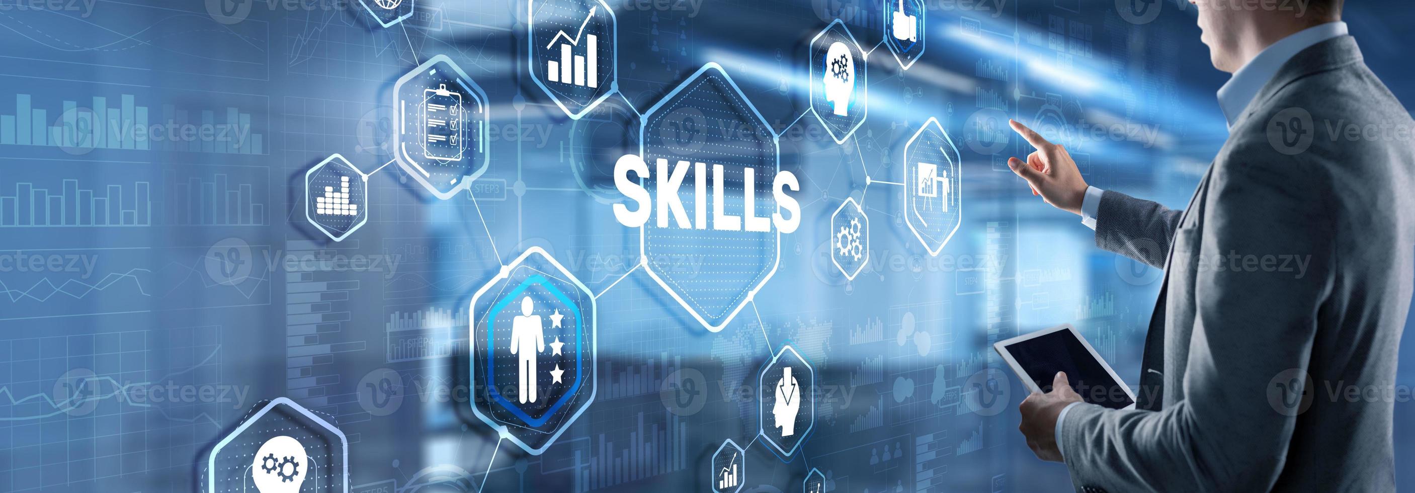 Skills Learning Personal development Finance Competency Business concept photo