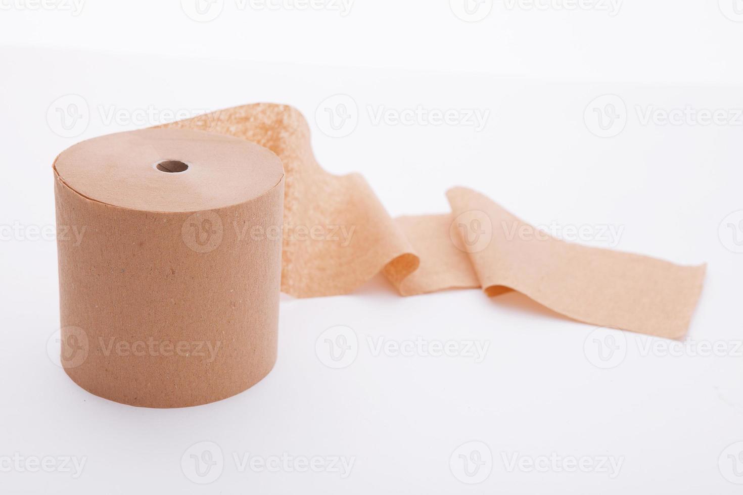 Toilet Paper Roll isolated on white photo