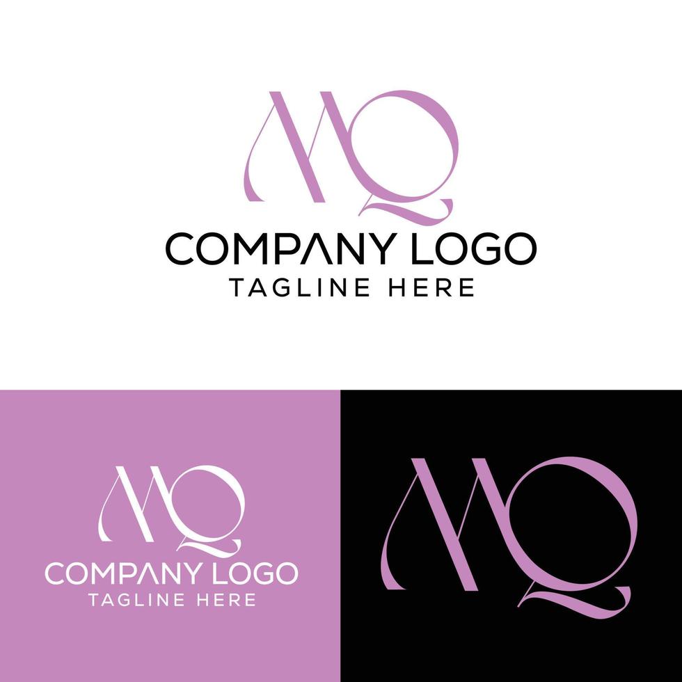 PrintInitial Letter MQ Logo Design Monogram Creative Modern Sign Symbol Icon vector