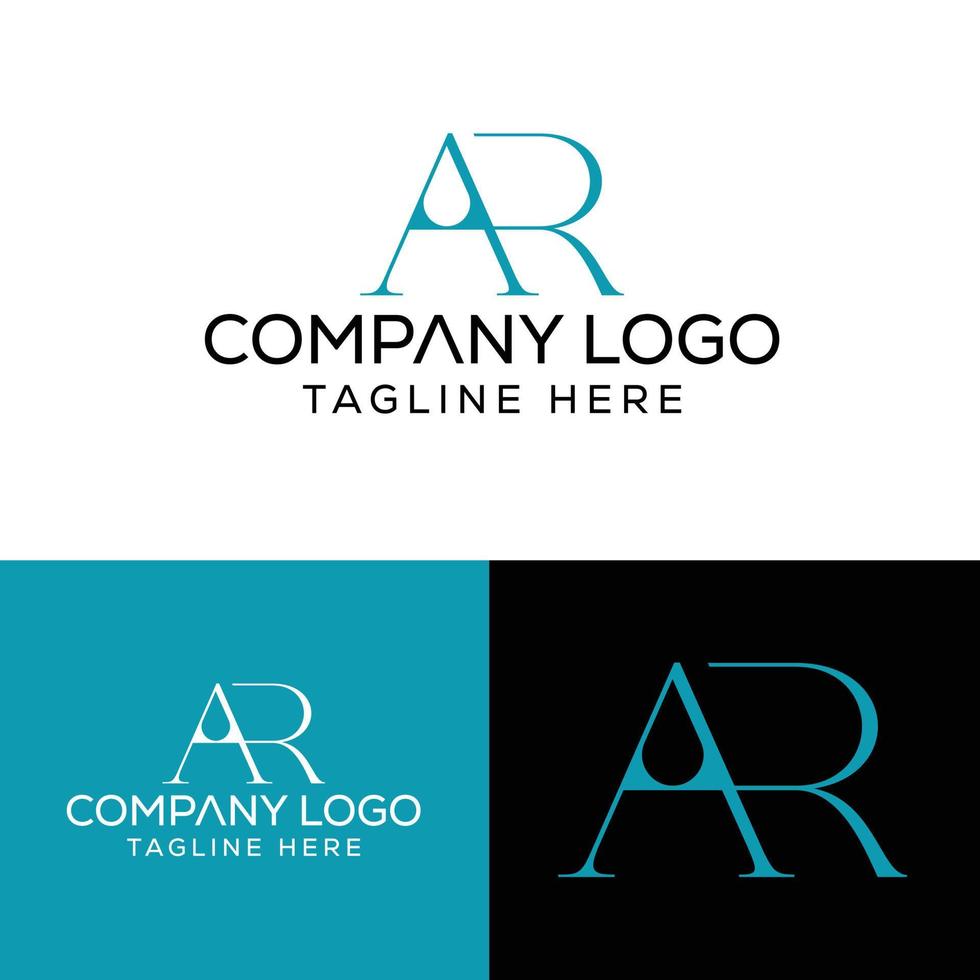 Initial Letter AR Logo Design Monogram Creative Modern Sign Symbol Icon vector