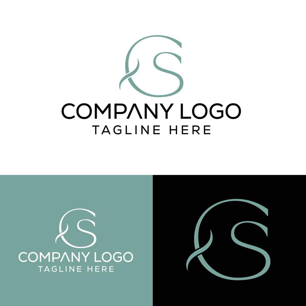 Initial Letter CS Logo Design Monogram Creative Modern Sign Symbol Icon vector