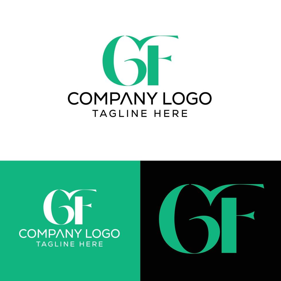 Initial Letter GF Logo Design Monogram Creative Modern Sign Symbol Icon vector