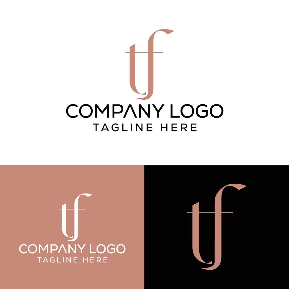 Initial Letter TF Logo Design Monogram Creative Modern Sign Symbol Icon vector
