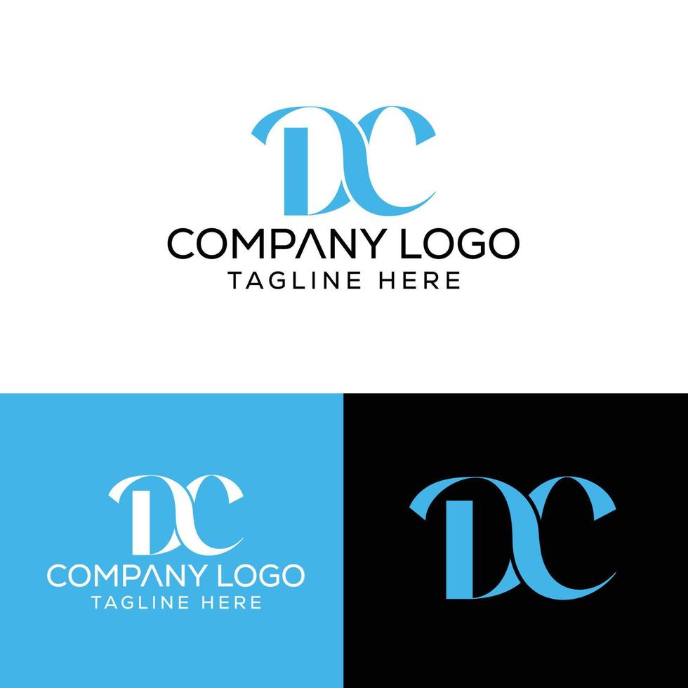 Initial Letter DC Logo Design Monogram Creative Modern Sign Symbol Icon vector