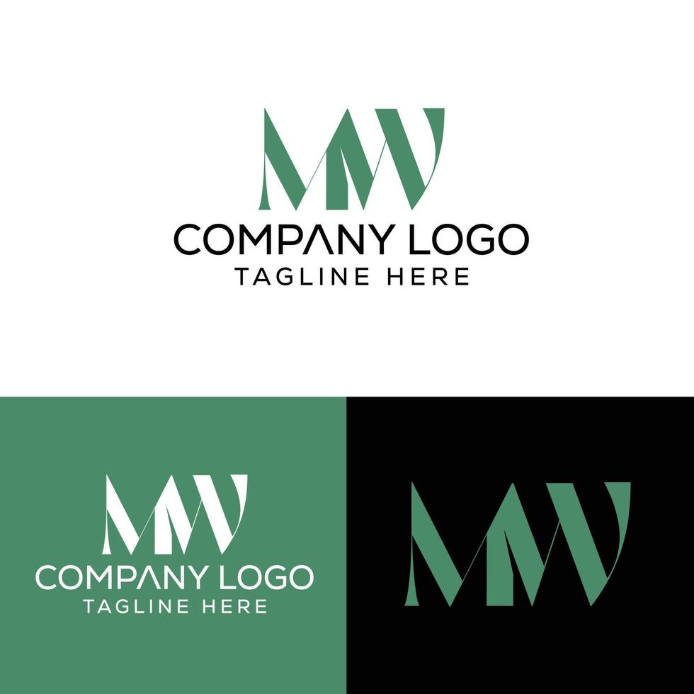 Initial Letter MW Logo Design Monogram Creative Modern Sign Symbol Icon vector