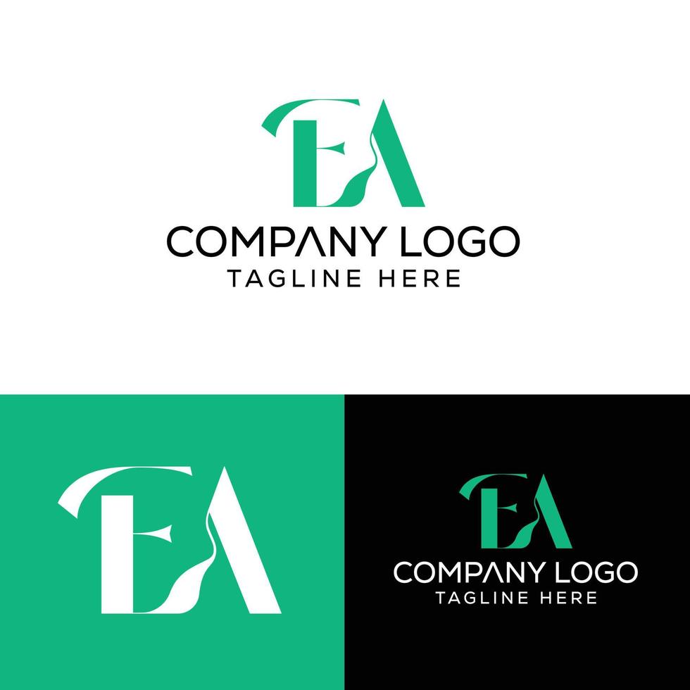 Initial Letter EA Logo Design Monogram Creative Modern Sign Symbol Icon vector