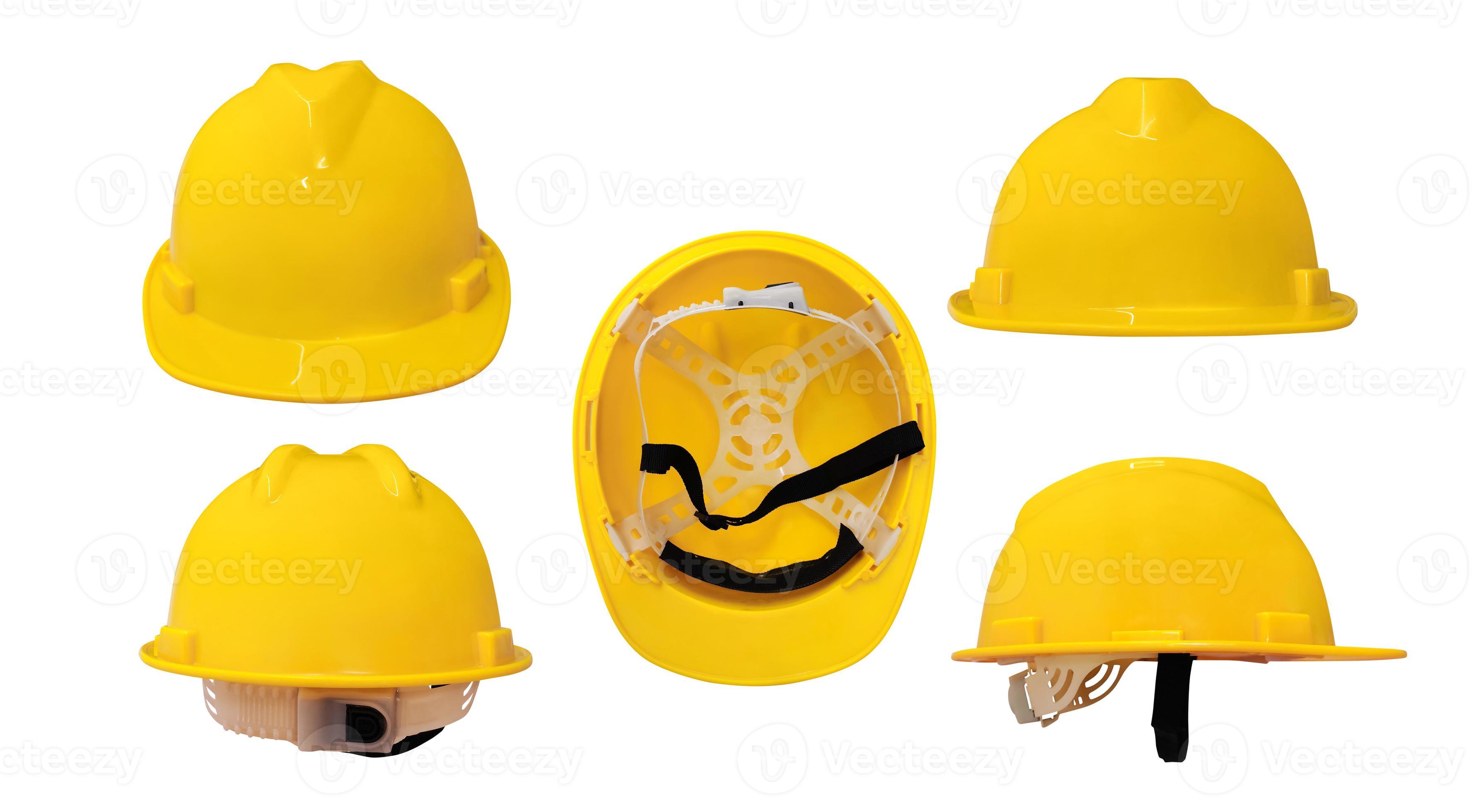 Set of construction helmets from different perspectives 17400926 Stock