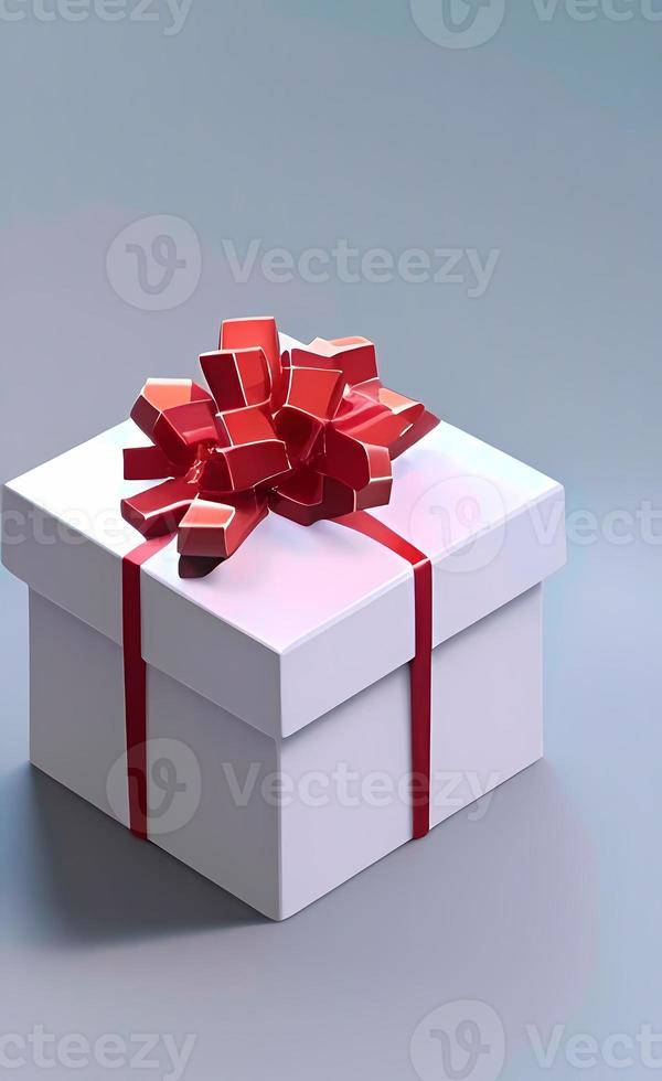 Gift box color, presents for love, valentine event by generative AI, AI Generative photo