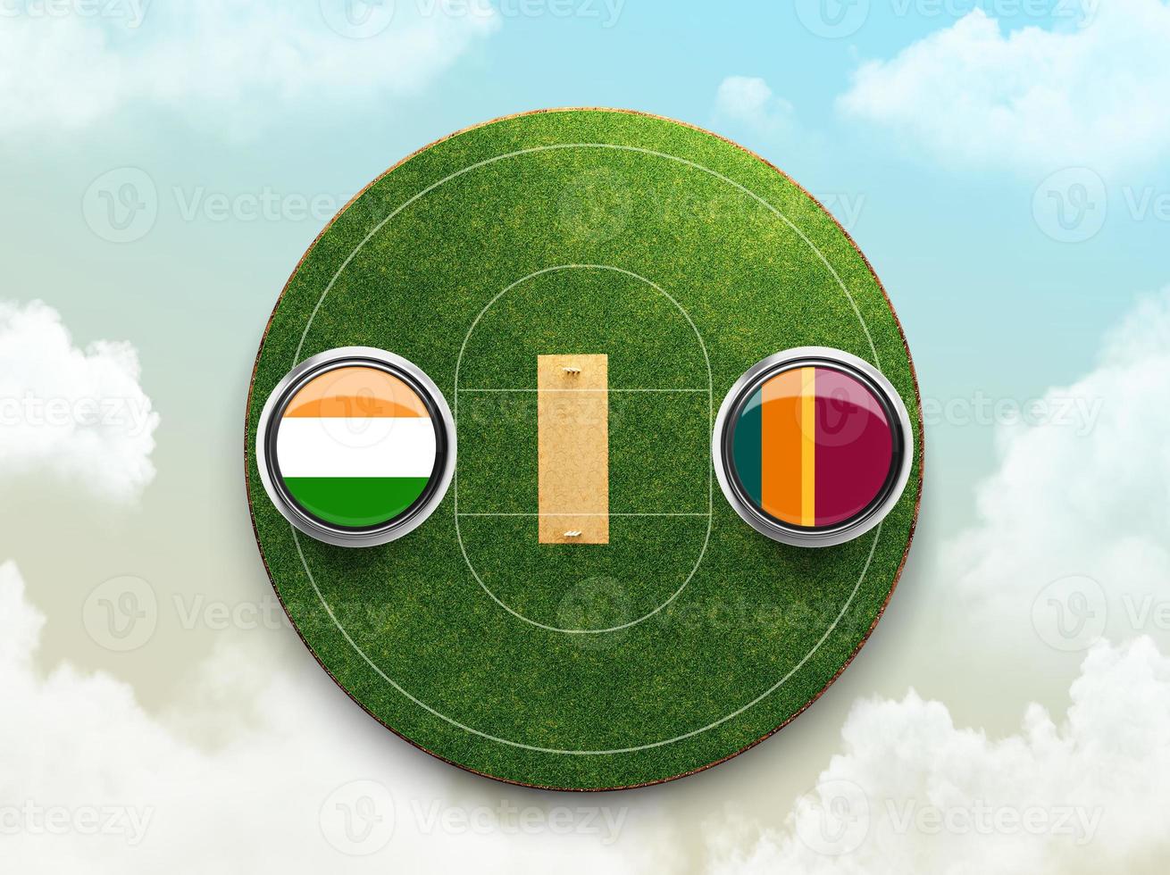 india vs sri lanka banderas de cricket con escudo celebración estadio 3d ilustración foto