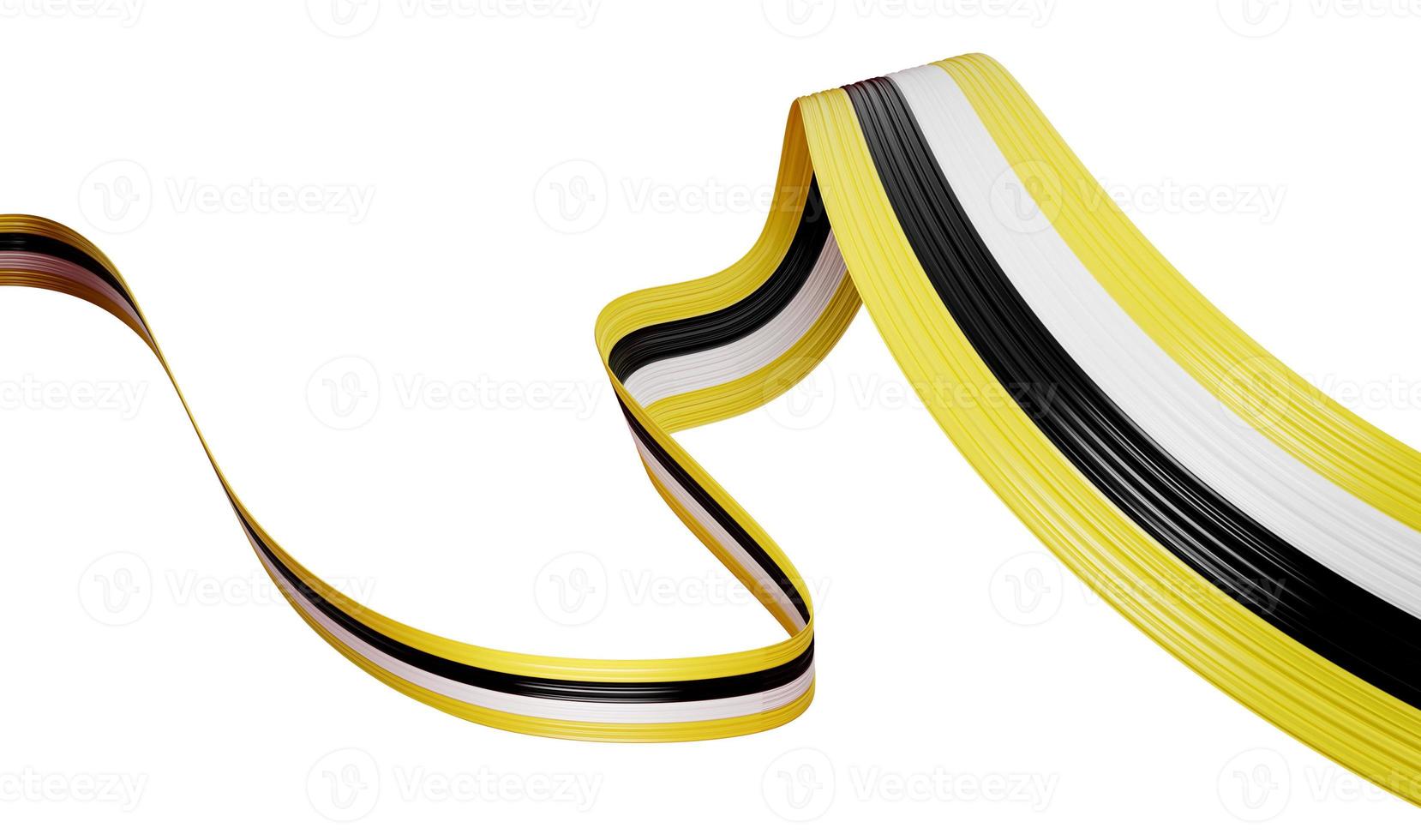 Cinta Ondeante O Pancarta Con La Bandera De Brunei Ilustración 3d Del Día De La Independencia Cinta Ondeante O Pancarta Con La Bandera De Brunei Ilustración 3d Del Día De La Independencia