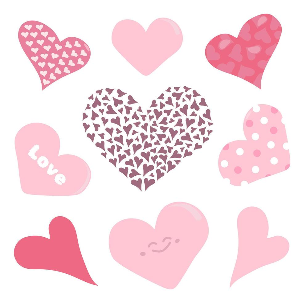 Vector heart shapes