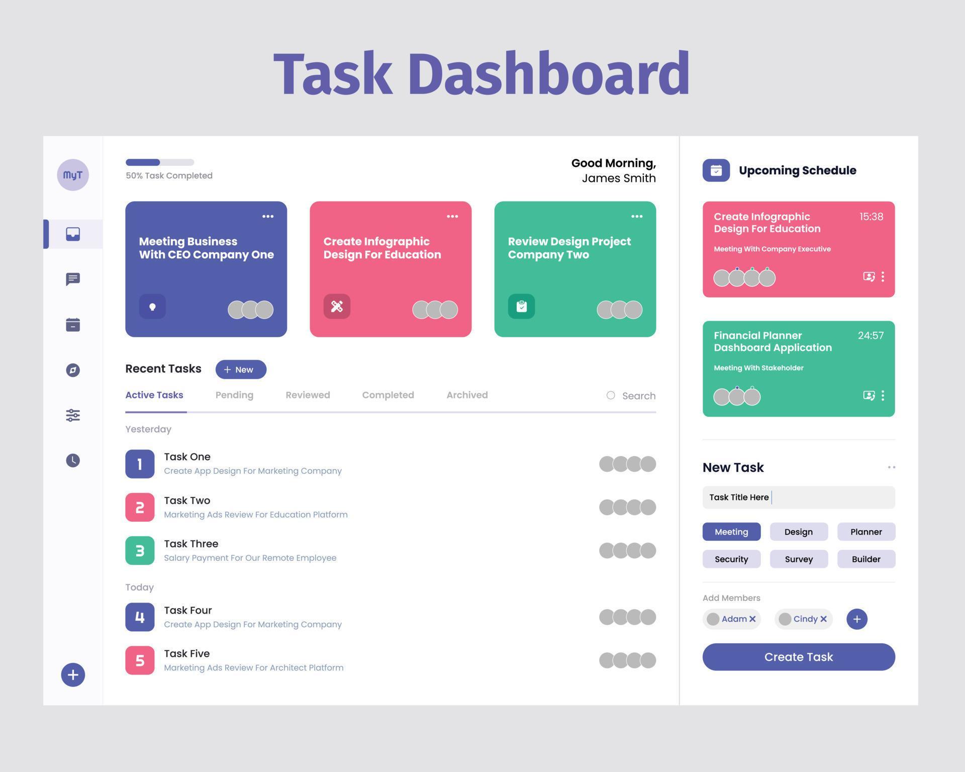 Task Dashboard UI Kit Suitable For Task Activity And Project Purpose task-dashboard-ui-kit-suitable-for-task-activity-and-project-purpose