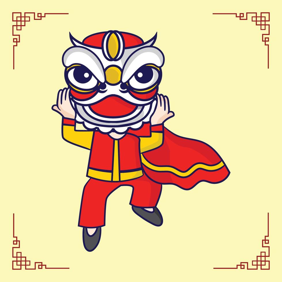 Cute Chinese Kids vector lunar new year