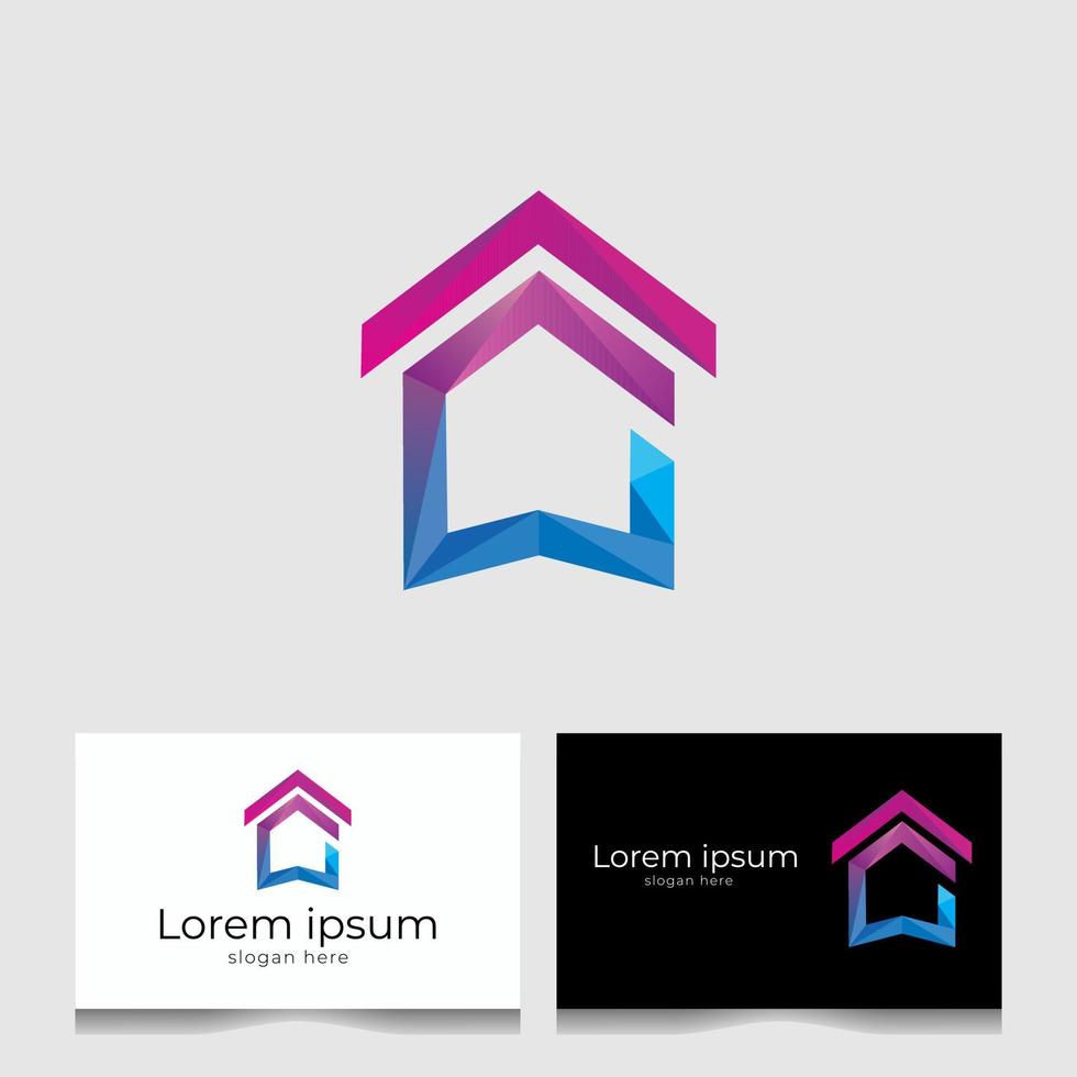 modern colorful building Architecturelogo vector