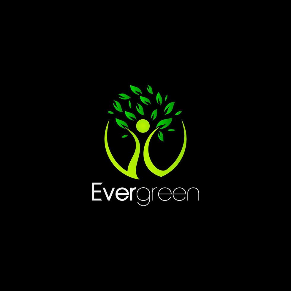 evergreen logo design vector
