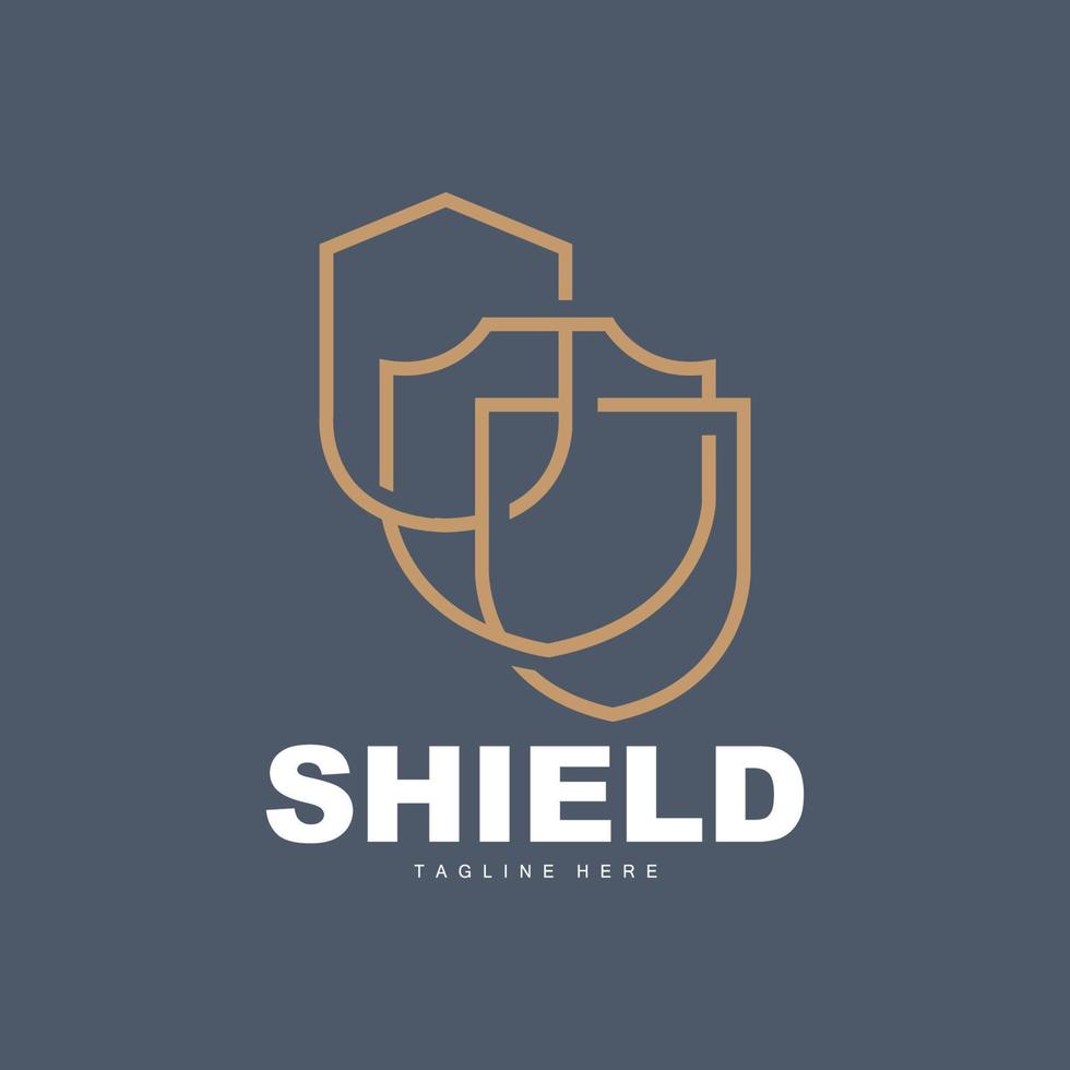Shield Logo, Antivirus Protection Security Vector, Simple Gaming Logo Shield Design vector