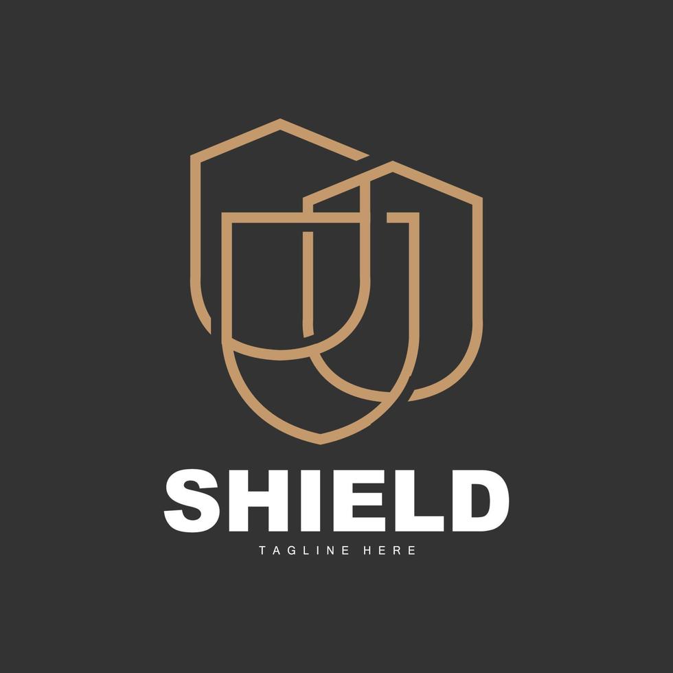 Shield Logo, Antivirus Protection Security Vector, Simple Gaming Logo Shield Design vector