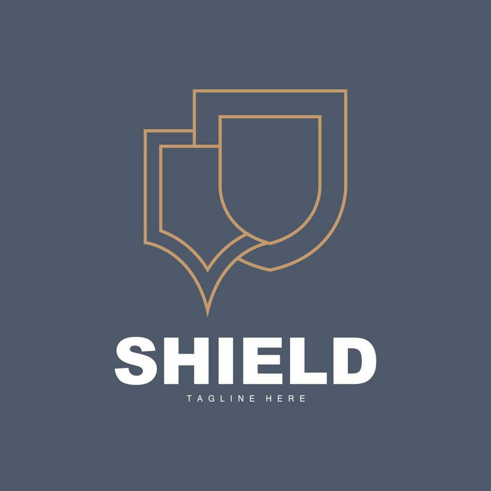 Shield Logo, Antivirus Protection Security Vector, Simple Gaming Logo Shield Design vector